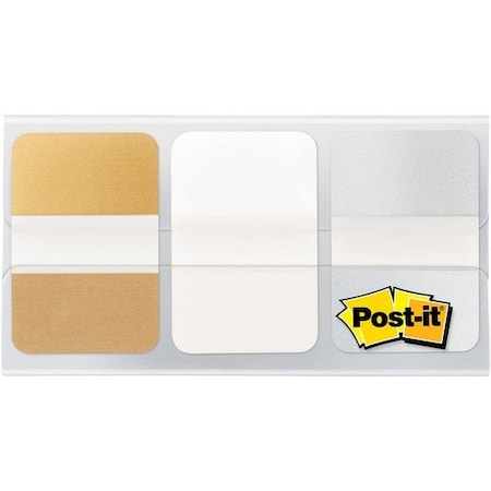 3M Commercial Tabs, Post-It, Metallic, 36PK MMM686METAL
